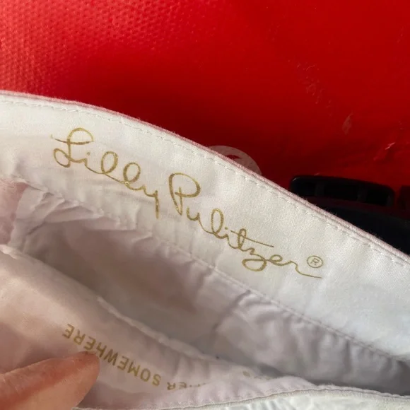 Lilly Pulitzer Women's White Scalloped Shorts - Picture 3 of 6